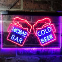 ADVPRO Home Bar Cold Beer Mugs Cheers Dual Color LED Neon Sign st6-i2348 - Blue & Red