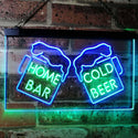 ADVPRO Home Bar Cold Beer Mugs Cheers Dual Color LED Neon Sign st6-i2348 - Green & Blue