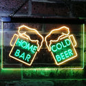 ADVPRO Home Bar Cold Beer Mugs Cheers Dual Color LED Neon Sign st6-i2348 - Green & Yellow