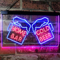 ADVPRO Home Bar Cold Beer Mugs Cheers Dual Color LED Neon Sign st6-i2348 - Red & Blue