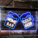 ADVPRO Home Bar Cold Beer Mugs Cheers Dual Color LED Neon Sign st6-i2348 - White & Blue