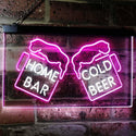 ADVPRO Home Bar Cold Beer Mugs Cheers Dual Color LED Neon Sign st6-i2348 - White & Purple