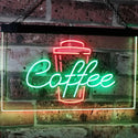 ADVPRO Coffee Cup Home Decor Shop Display Dual Color LED Neon Sign st6-i2361 - Green & Red