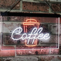 ADVPRO Coffee Cup Home Decor Shop Display Dual Color LED Neon Sign st6-i2361 - White & Orange