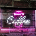 ADVPRO Coffee Cup Home Decor Shop Display Dual Color LED Neon Sign st6-i2361 - White & Purple
