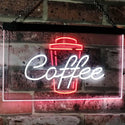 ADVPRO Coffee Cup Home Decor Shop Display Dual Color LED Neon Sign st6-i2361 - White & Red