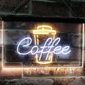 ADVPRO Coffee Cup Home Decor Shop Display Dual Color LED Neon Sign st6-i2361 - White & Yellow