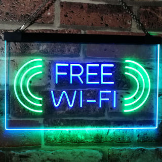 ADVPRO Free WiFi Display Dual Color LED Neon Sign st6-i2373 - Green & Blue