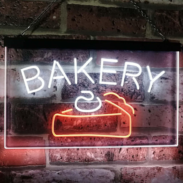 ADVPRO Bakery Cake Shop Dual Color LED Neon Sign st6-i2380 - White & Orange