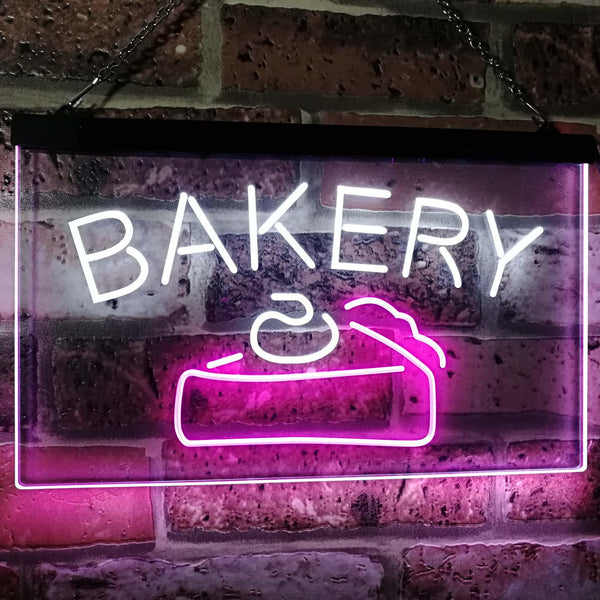 ADVPRO Bakery Cake Shop Dual Color LED Neon Sign st6-i2380 - White & Purple