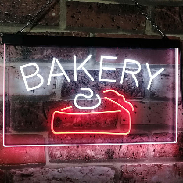 ADVPRO Bakery Cake Shop Dual Color LED Neon Sign st6-i2380 - White & Red