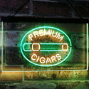ADVPRO Premium Cigars Display Dual Color LED Neon Sign st6-i2389 - Green & Yellow