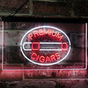 ADVPRO Premium Cigars Display Dual Color LED Neon Sign st6-i2389 - White & Red