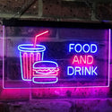 ADVPRO Food and Drink Cafe Restaurant Kitchen Display Dual Color LED Neon Sign st6-i2399 - Blue & Red