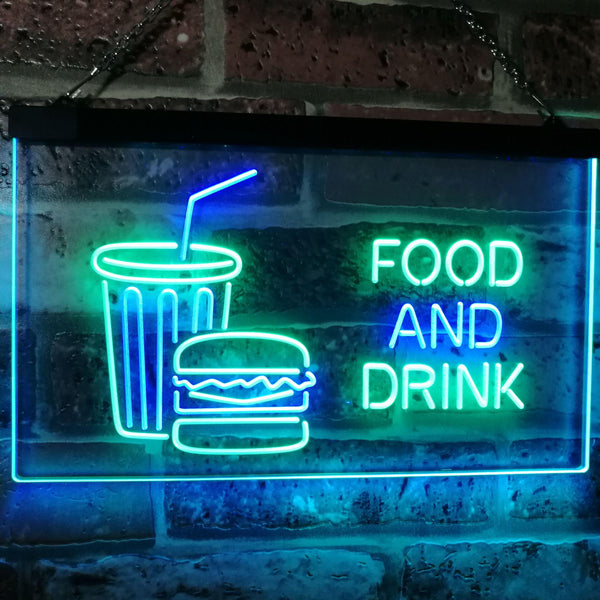 ADVPRO Food and Drink Cafe Restaurant Kitchen Display Dual Color LED Neon Sign st6-i2399 - Green & Blue