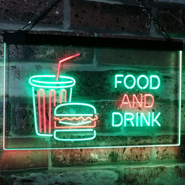 ADVPRO Food and Drink Cafe Restaurant Kitchen Display Dual Color LED Neon Sign st6-i2399 - Green & Red