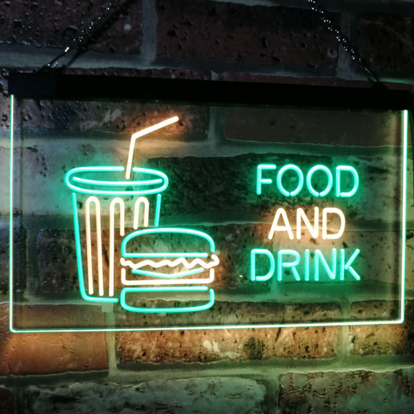 ADVPRO Food and Drink Cafe Restaurant Kitchen Display Dual Color LED Neon Sign st6-i2399 - Green & Yellow