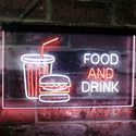 ADVPRO Food and Drink Cafe Restaurant Kitchen Display Dual Color LED Neon Sign st6-i2399 - White & Orange