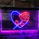 ADVPRO Rose Flower Girl Room Decor Dual Color LED Neon Sign st6-i2400 - Blue & Red