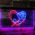 ADVPRO Rose Flower Girl Room Decor Dual Color LED Neon Sign st6-i2400 - Red & Blue