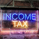ADVPRO Income Tax Indoor Display Decoration Dual Color LED Neon Sign st6-i2430 - Blue & Yellow