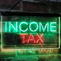ADVPRO Income Tax Indoor Display Decoration Dual Color LED Neon Sign st6-i2430 - Green & Red