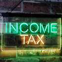 ADVPRO Income Tax Indoor Display Decoration Dual Color LED Neon Sign st6-i2430 - Green & Yellow