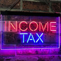 ADVPRO Income Tax Indoor Display Decoration Dual Color LED Neon Sign st6-i2430 - Red & Blue