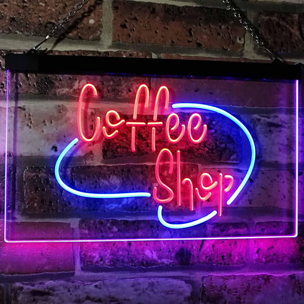 ADVPRO Coffee Shop Kitchen Classic Display Dual Color LED Neon Sign st6-i2433 - Blue & Red