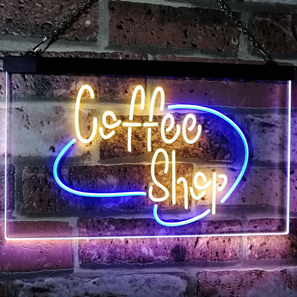 ADVPRO Coffee Shop Kitchen Classic Display Dual Color LED Neon Sign st6-i2433 - Blue & Yellow