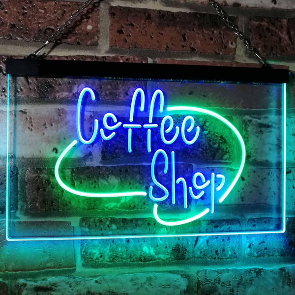ADVPRO Coffee Shop Kitchen Classic Display Dual Color LED Neon Sign st6-i2433 - Green & Blue