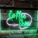 ADVPRO Coffee Shop Kitchen Classic Display Dual Color LED Neon Sign st6-i2433 - White & Green