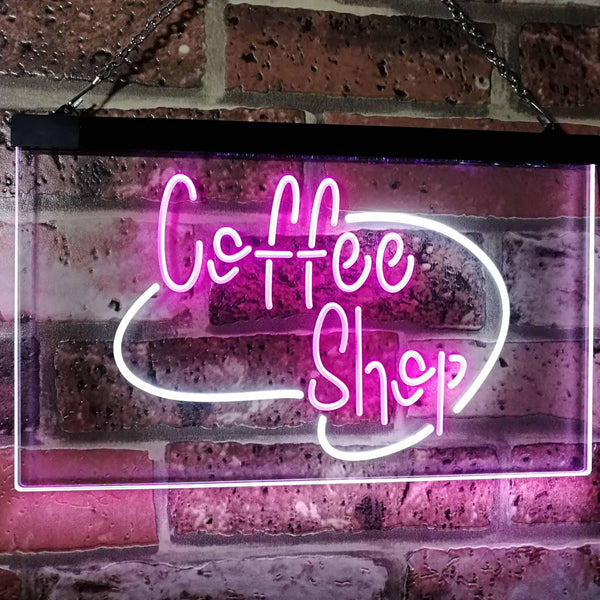 ADVPRO Coffee Shop Kitchen Classic Display Dual Color LED Neon Sign st6-i2433 - White & Purple
