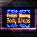 ADVPRO Faxing Waxing Body Wraps Beauty Salon Dual Color LED Neon Sign st6-i2454 - Blue & Yellow