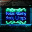 ADVPRO Faxing Waxing Body Wraps Beauty Salon Dual Color LED Neon Sign st6-i2454 - Green & Blue