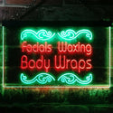 ADVPRO Faxing Waxing Body Wraps Beauty Salon Dual Color LED Neon Sign st6-i2454 - Green & Red