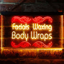 ADVPRO Faxing Waxing Body Wraps Beauty Salon Dual Color LED Neon Sign st6-i2454 - Red & Yellow