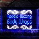ADVPRO Faxing Waxing Body Wraps Beauty Salon Dual Color LED Neon Sign st6-i2454 - White & Blue