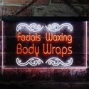 ADVPRO Faxing Waxing Body Wraps Beauty Salon Dual Color LED Neon Sign st6-i2454 - White & Orange
