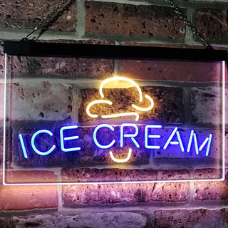 ADVPRO Ice Cream Kid Room Display Dual Color LED Neon Sign st6-i2462 - Blue & Yellow