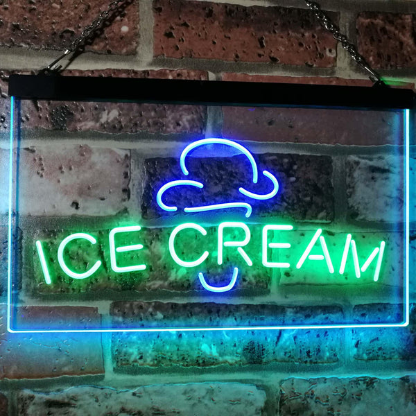 ADVPRO Ice Cream Kid Room Display Dual Color LED Neon Sign st6-i2462 - Green & Blue