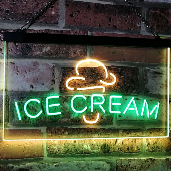 ADVPRO Ice Cream Kid Room Display Dual Color LED Neon Sign st6-i2462 - Green & Yellow