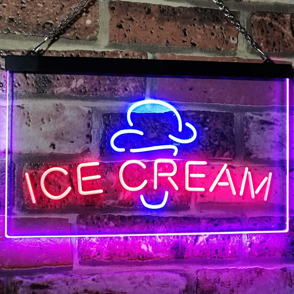 ADVPRO Ice Cream Kid Room Display Dual Color LED Neon Sign st6-i2462 - Red & Blue