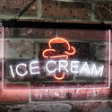 ADVPRO Ice Cream Kid Room Display Dual Color LED Neon Sign st6-i2462 - White & Orange