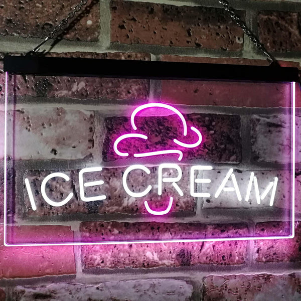 ADVPRO Ice Cream Kid Room Display Dual Color LED Neon Sign st6-i2462 - White & Purple