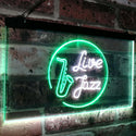 ADVPRO Live Jazz Music Room Dual Color LED Neon Sign st6-i2468 - White & Green