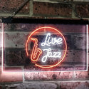 ADVPRO Live Jazz Music Room Dual Color LED Neon Sign st6-i2468 - White & Orange