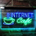 ADVPRO Internet Cafe WiFi Coffee Shop Dual Color LED Neon Sign st6-i2471 - Green & Blue
