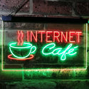 ADVPRO Internet Cafe WiFi Coffee Shop Dual Color LED Neon Sign st6-i2471 - Green & Red