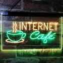 ADVPRO Internet Cafe WiFi Coffee Shop Dual Color LED Neon Sign st6-i2471 - Green & Yellow
